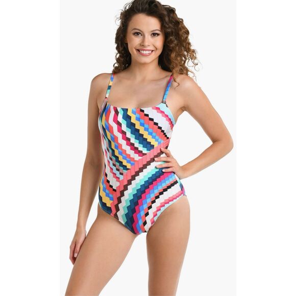 NWT La Blanca Slice Of Paradise One Piece Swimsuit  Size 10 - Picture 1 of 11